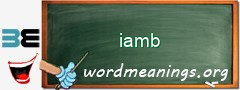 WordMeaning blackboard for iamb